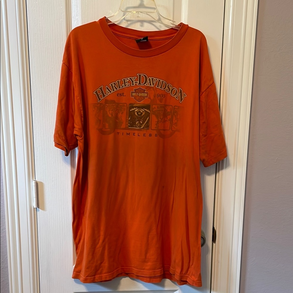 Harley-Davidson Orange Short Sleeve Tee